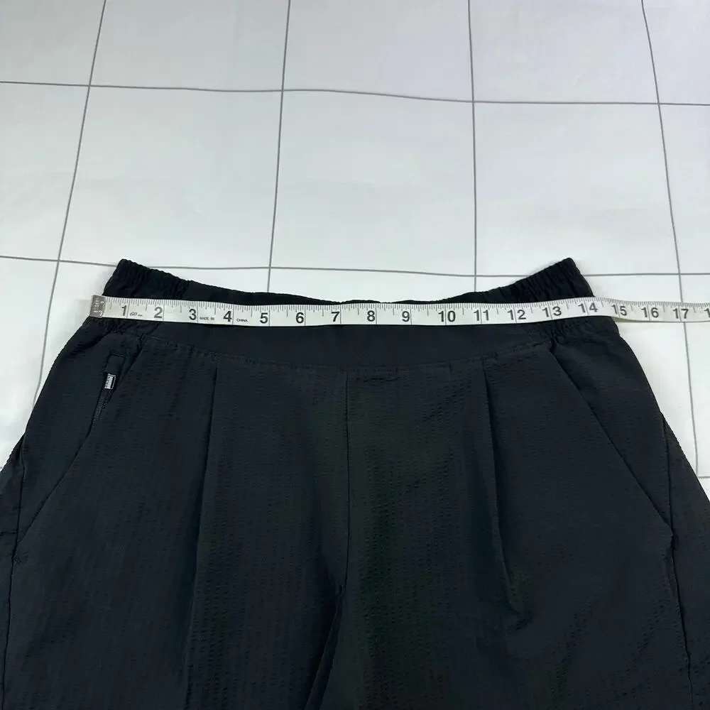 Athleta Shorts Womens 6 Black Textured Brooklyn Nylon Stretch Casual Athletic - Picture 7 of 12